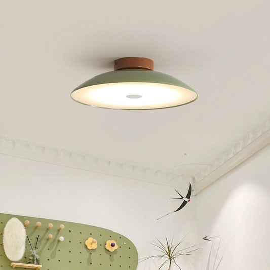 Contemporary Metal Semi-Flush Mount LED Ceiling Light