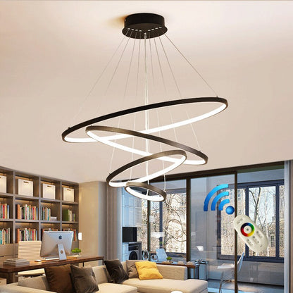 Contemporary LED Chandelier Luster Ring Lights