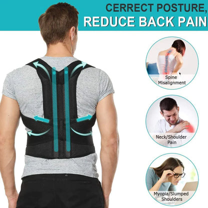 Adjustable Back Posture Corrector Low Support Shoulder Brace For Men & Women