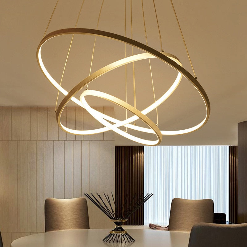 Contemporary LED Chandelier Luster Ring Lights