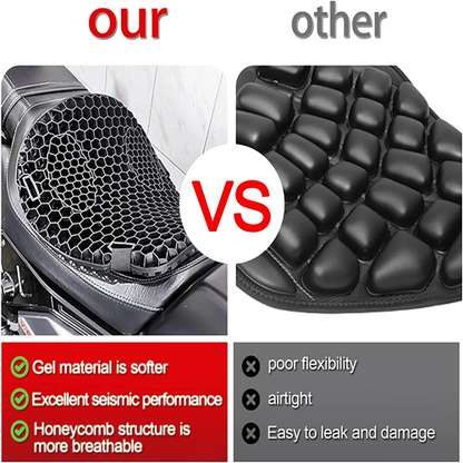 Motorcycle Gel Seat Pad for Long Distance Rides