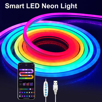 GlowBeat - RGB LED strip - Neon lighting - Music synchronisation - USB - TV and bedroom decoration