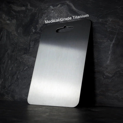 Titanium Cutting Board: Antibacterial, durable, microplastic-free, BPA-free