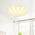 3-Light Modern Flush Mount Ceiling Light with Silk Lampshade