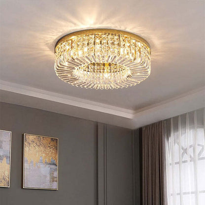 Luxury Crystal Flush Mount Metal/Crystal Ceiling Light