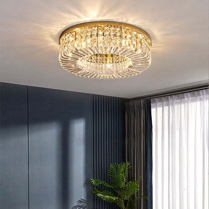 Luxury Crystal Flush Mount Metal/Crystal Ceiling Light