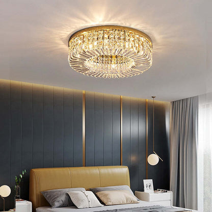 Luxury Crystal Flush Mount Metal/Crystal Ceiling Light