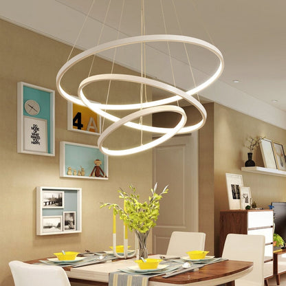 Contemporary LED Chandelier Luster Ring Lights