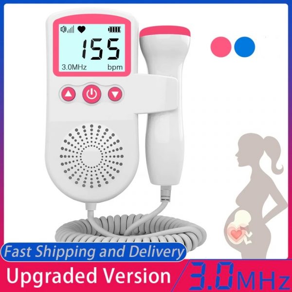 Fetal Doppler Heart Rate Monitor Home Pregnancy Baby Fetal Heart Rate Sound Detector