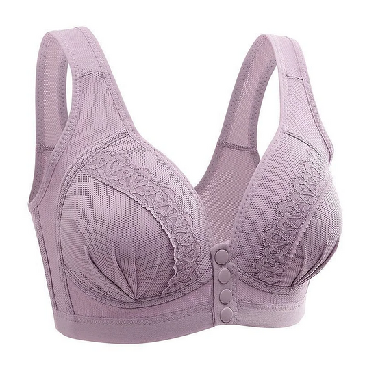 Front Button Breathable Skin-Friendly Cotton Bra