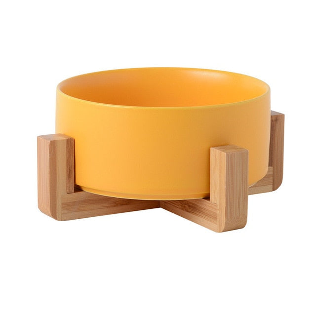 Pet Bowl with Bamboo Stand