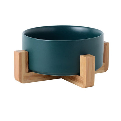 Pet Bowl with Bamboo Stand